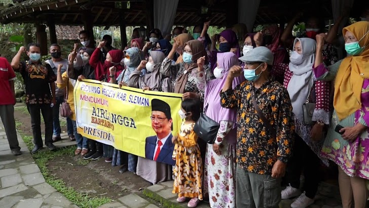 Dukung Airlangga Hartarto Capres, Ini Seruan Pejuang Recehan Di Sleman