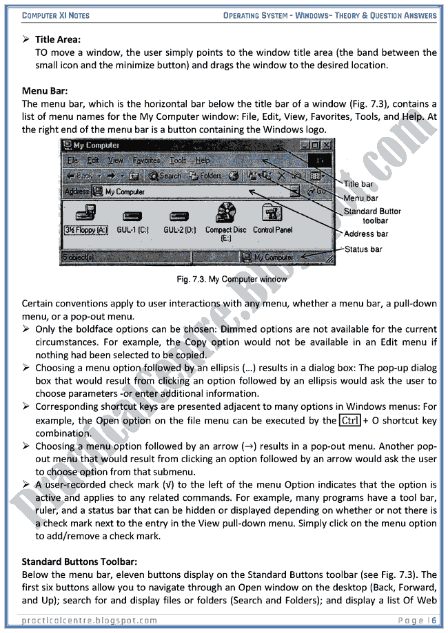 operating-system-windows-theory-and-questions-answers-computer-xi