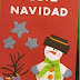 Manualidades navidad tarjetero en foami mono de nieve