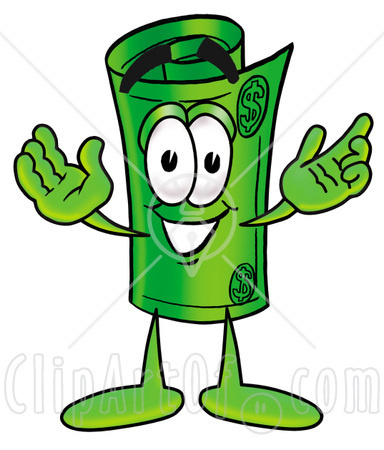 money clipart. Clip art of a roll of