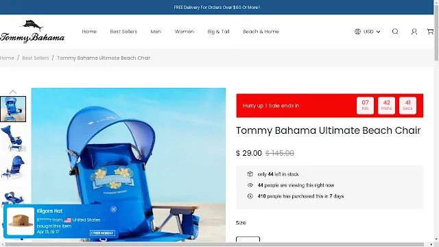 Tommy bahama sale scam