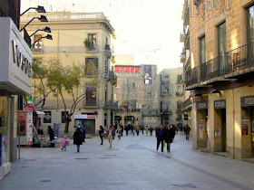 Portal del Angel shopping street in Barcelona