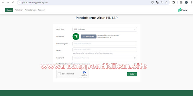 Registrasi Akun Pintar