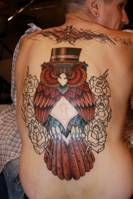 Owl Tattoo Art - Back Tattoo Design
