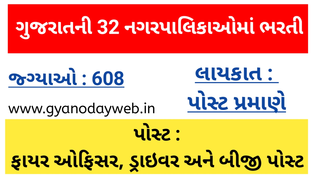 Gujarat Nagarpalika Recruitment 2020