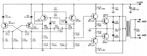 100W Inverter 12VDC to 220VAC circuit diagram