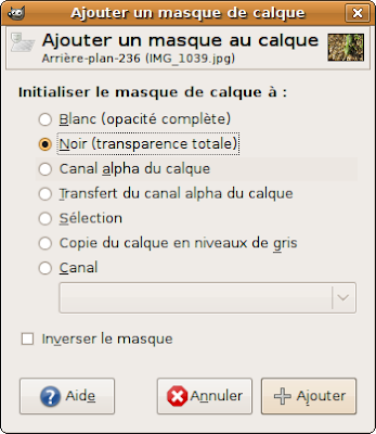 tuto ajout masque de calque pour encadrement