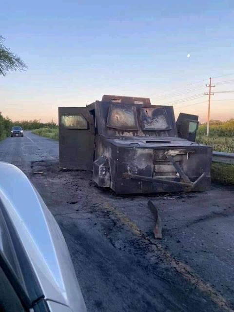 Monstruos vs Monstruos Así quedaron varias trocas monstruo blindadas en batalla del Cártel del Noreste y Cártel del Golfo