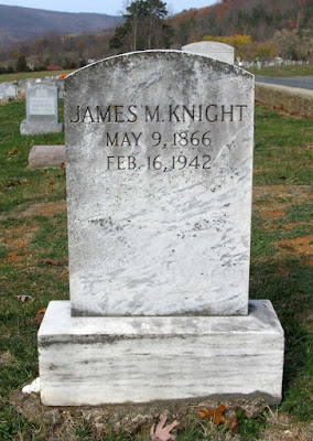 Tombstone James Mitchell Knight Greene County, Virginia  https://jollettetc.blogspot.com