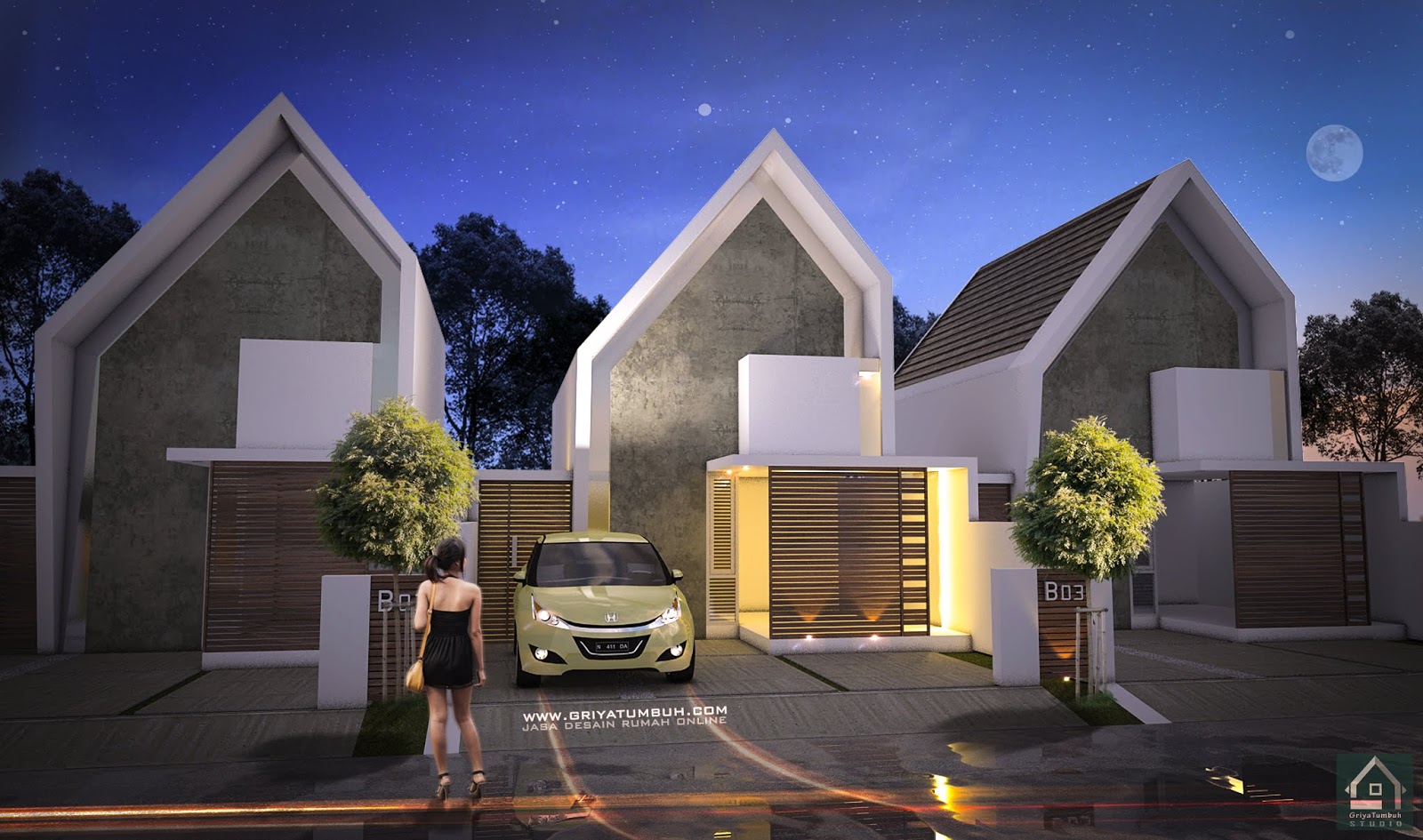 Inspirasi Desain Rumah 7x15 Bergaya Modern Minimalis