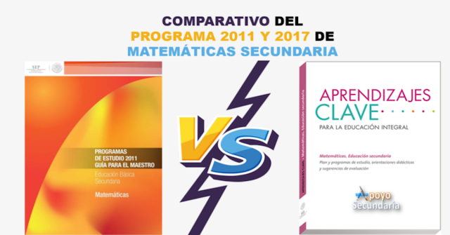 Comparativo del programa de matemáticas 2011 y 2017 de secundaria