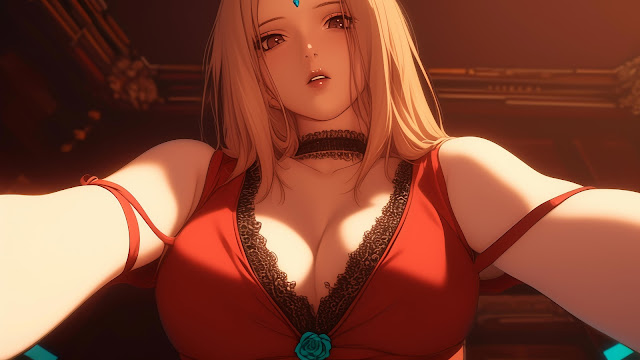 Ảnh Tsunade Senju mặc trang phục màu đỏ xinh đẹp 10