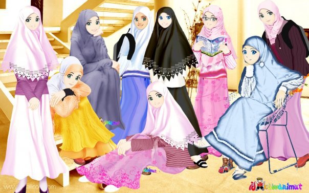  Foto  Kartun  Muslimah  Blog Dian Alm II