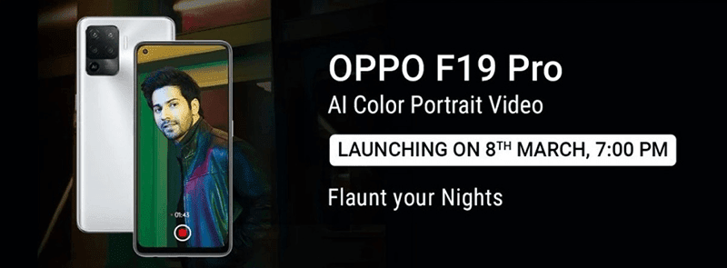 OPPO to make F19 Pro and F19 Pro+ official on March 8