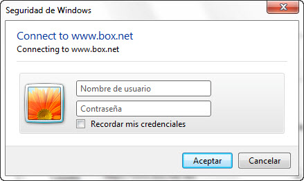 credenciales box.net 