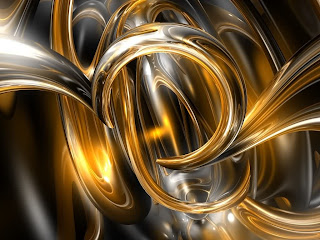 3D Golden Stripes wallpaper