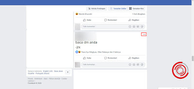 1. Langkah pertama silakan kalian cari status Facebook yang ingin diubah tanggalnya, lalu pilih Pilihan