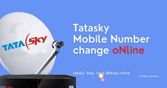 How to change registered number in Tata Sky Online?