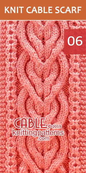 Intertwined Heart Cable Scarf Pattern. It is a difficult scarf to make, but definitely worth the effort.