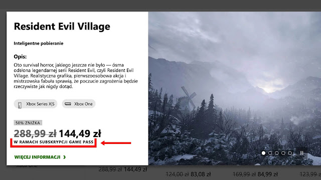 resident evil village xbox game pass leak release re8 2021 survival horror game capcom polish site xgp pc xb1 xsx