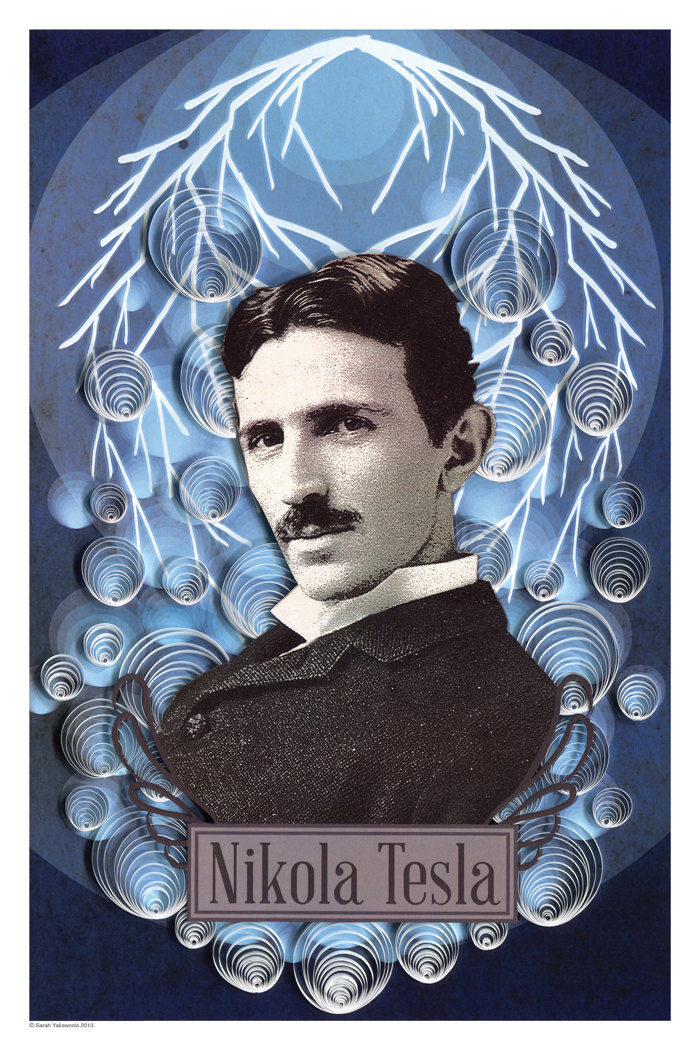 Yakawonis: Nikola Tesla - Paper art