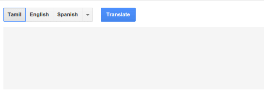 selecting destination language on google translate