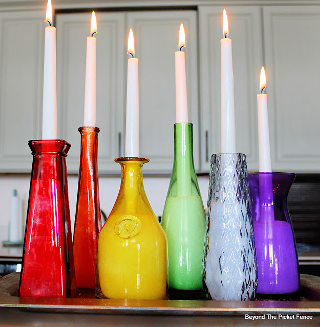 Make a Colorful Candle Centerpiece