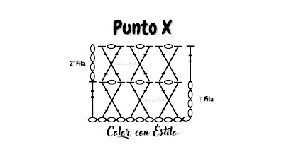 Crochet-diagrama-de-punto-X-o X-stitch