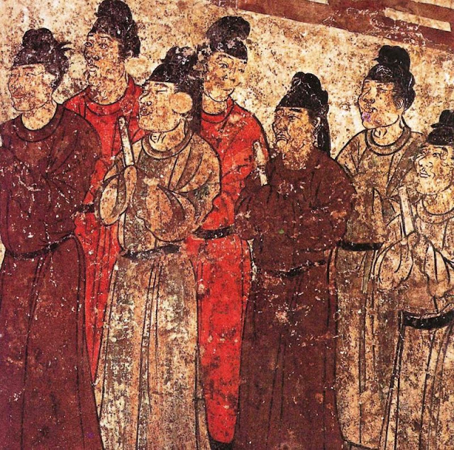 Изображение евнухов, найдено в гробнице принца Чжанхуая