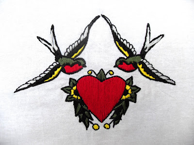 Tattoo flash embroideries