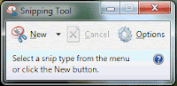 Windows Snipping Tool, take screen shoots without software