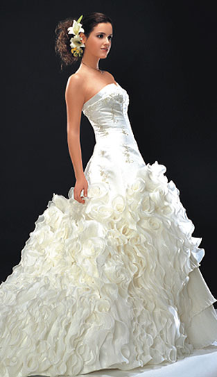 White dress to wear in morning wedding ceremony could you see the Roses on