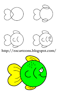 Easy To Draw Cartoons: How To Draw A Fish