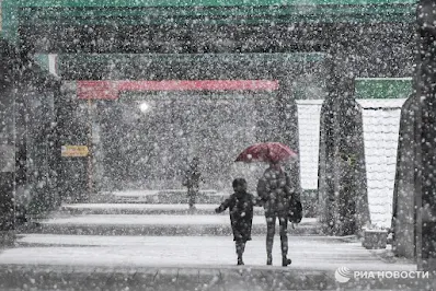 Schnee in Nowosibirsk