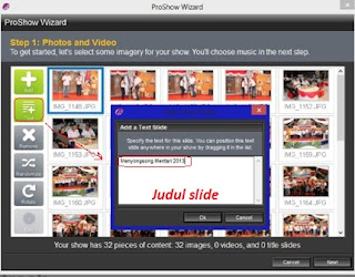 <img alt='cara mengisi judul slideshow yang kita buat pada proshow wizard' src='https://blogger.googleusercontent.com/img/b/R29vZ2xl/AVvXsEhcZ9OwdDMKNabjKJ95j4pIpsZJ2Wj3yvUyb9gCmyOfSDbAKqTicLyt9F6k3LmqWz3uAddjKNVwDRFLpYFybeR33vP_mOYqDAATf67C9_1rjYH3EDcRYlPV4E_N7BxOTNoDj928qG95Pwaq/s1600/text+judul+slide.jpg'/>