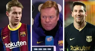 Barcelona boss Koeman provides fitness updates on Messi, De Jong and Araujo