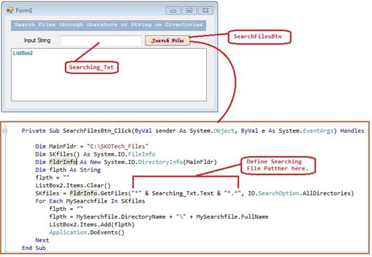 Search Files Button with Code in VB.net