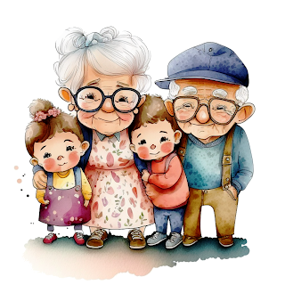 Grandparents with grandchildren