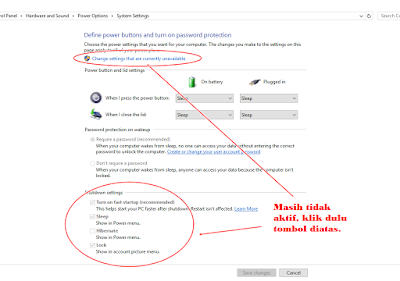 Cara Aktifkan Tombol Hibernate di Windows 10