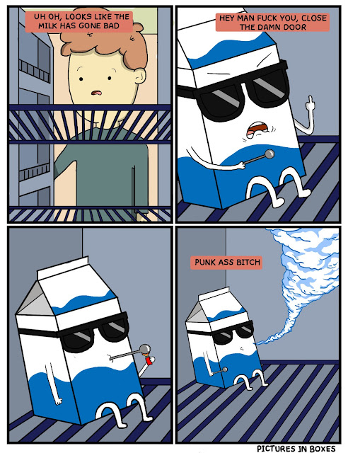 Funny comic about milk going bad ass