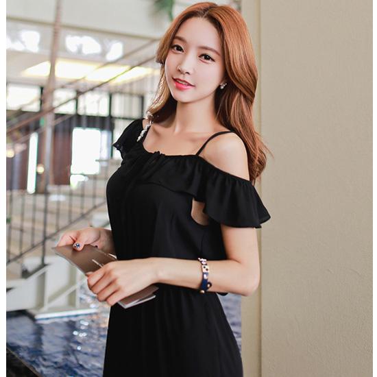 Model Dress Korea Black 2016