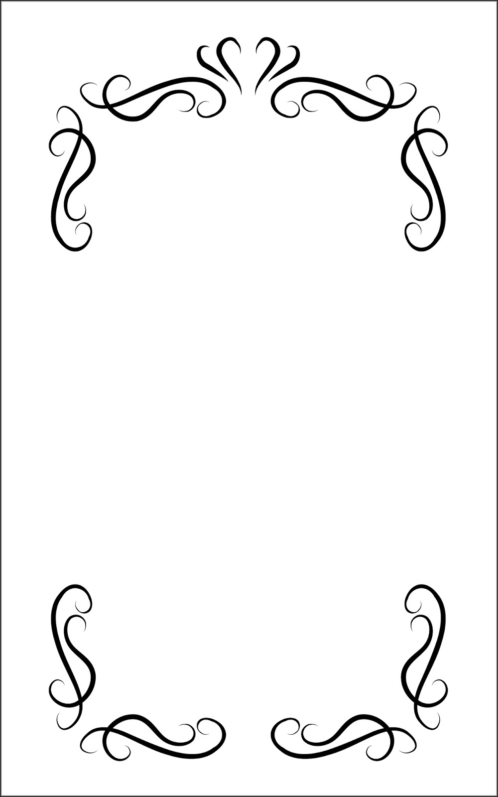 いーブックデザイン 電子書籍用表紙画像フリー素材 033 飾り罫 白