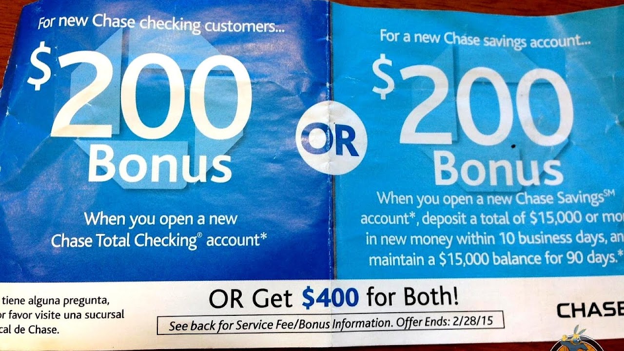 Bank Checking Account Promotions