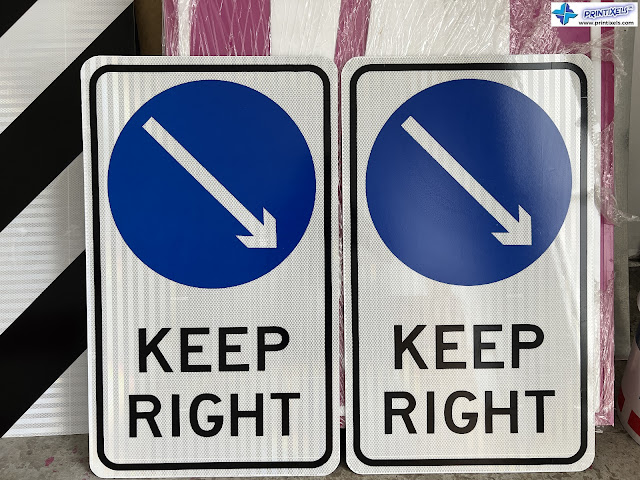 Keep Right Signages