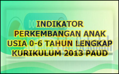 Indikator PAUD Kurikulum 2013 Terbaru Usia 0-6 Tahun | Berkas File Sekolah