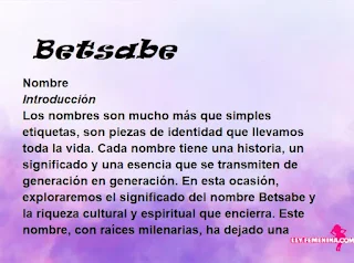 significado del nombre Betsabe