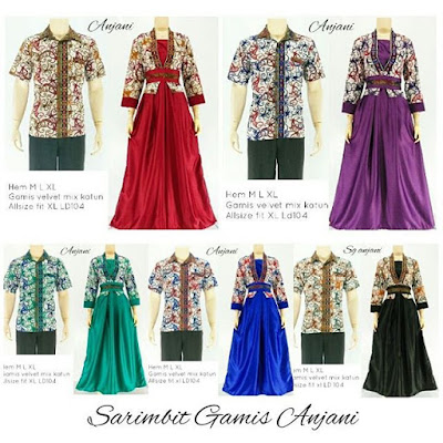 batik pasangan sarimbit gamis anjani 