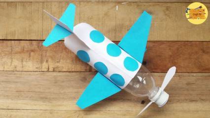 Cara Membuat Pesawat dari  Botol Aqua atau Pocari  Buat 