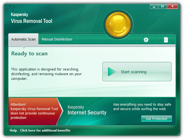 Kaspersky Virus Removal Tool لإزالة الفيروسات
