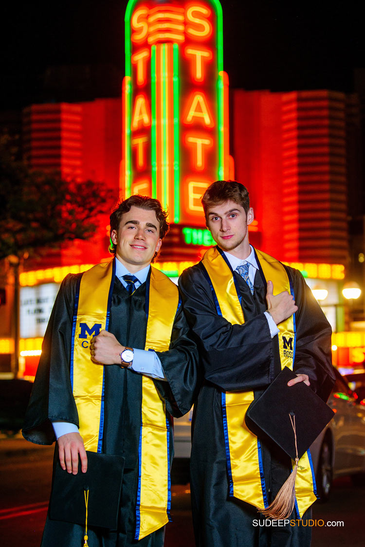 University of Michigan College Graduation Pictures inn Downtown by SudeepStudio.com Ann Arbor College Graduaon Photographer